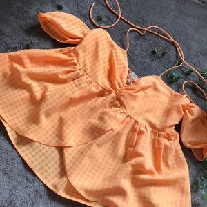 Halter off the shoulder top